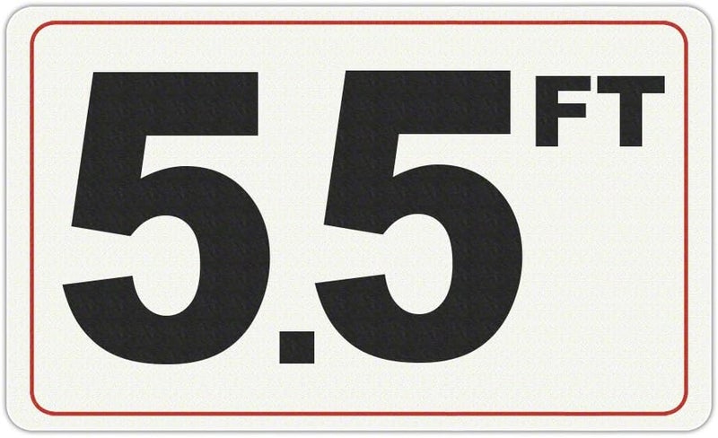 Aquatic Technology Adhesive Pool Depth Markers for Pool and Spas Feet (5.5 FT 10x6 4in Lettering) - Image 1